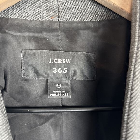 J. Crew 365 Going Out Blazer Women's 6 Stretch Twill Gray Jacket Preppy Workwear - Picture 5 of 11
